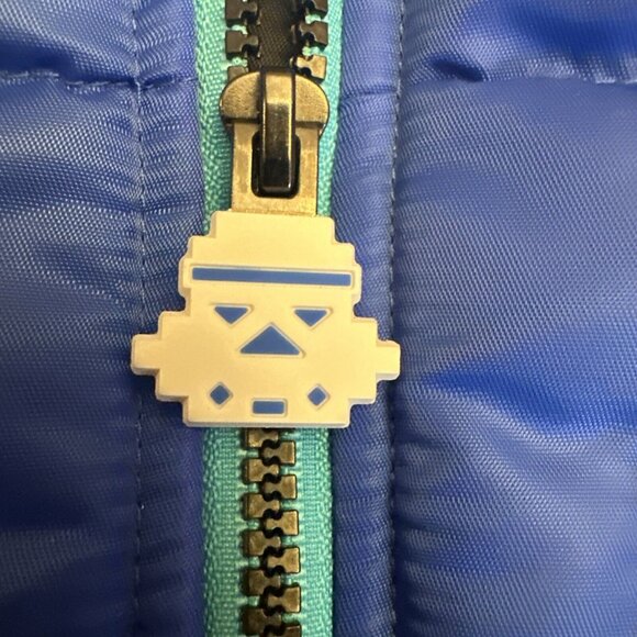 Disney Star Wars Galactic Empire Puffer‎ Vest Youth Size 11/12 Full Zip Blue - Picture 6 of 8